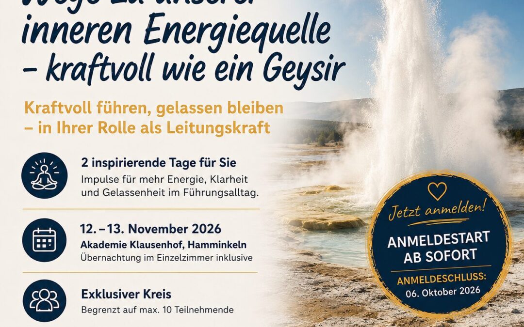Workshop im November 2026 für Leitungskräfte in Gesundheitseinrichtungen